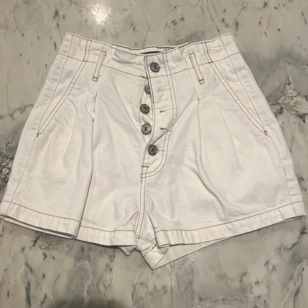 Abercrombie and Fitch. White jean shorts. Size 24.